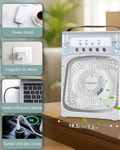 Mini Enfriador de Aire Portátil 3 en 1